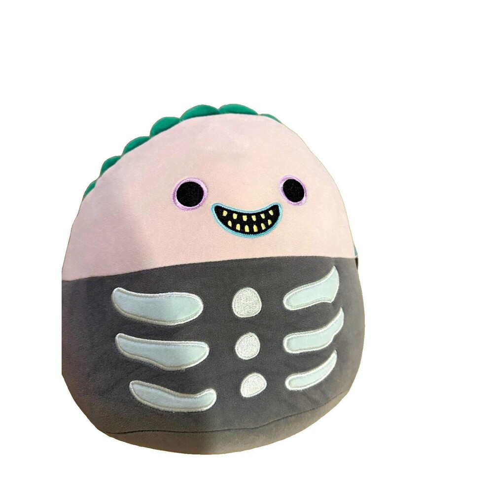 Squishmallows Disney Nightmare Before Christmas Barrel Plush Gray White Green